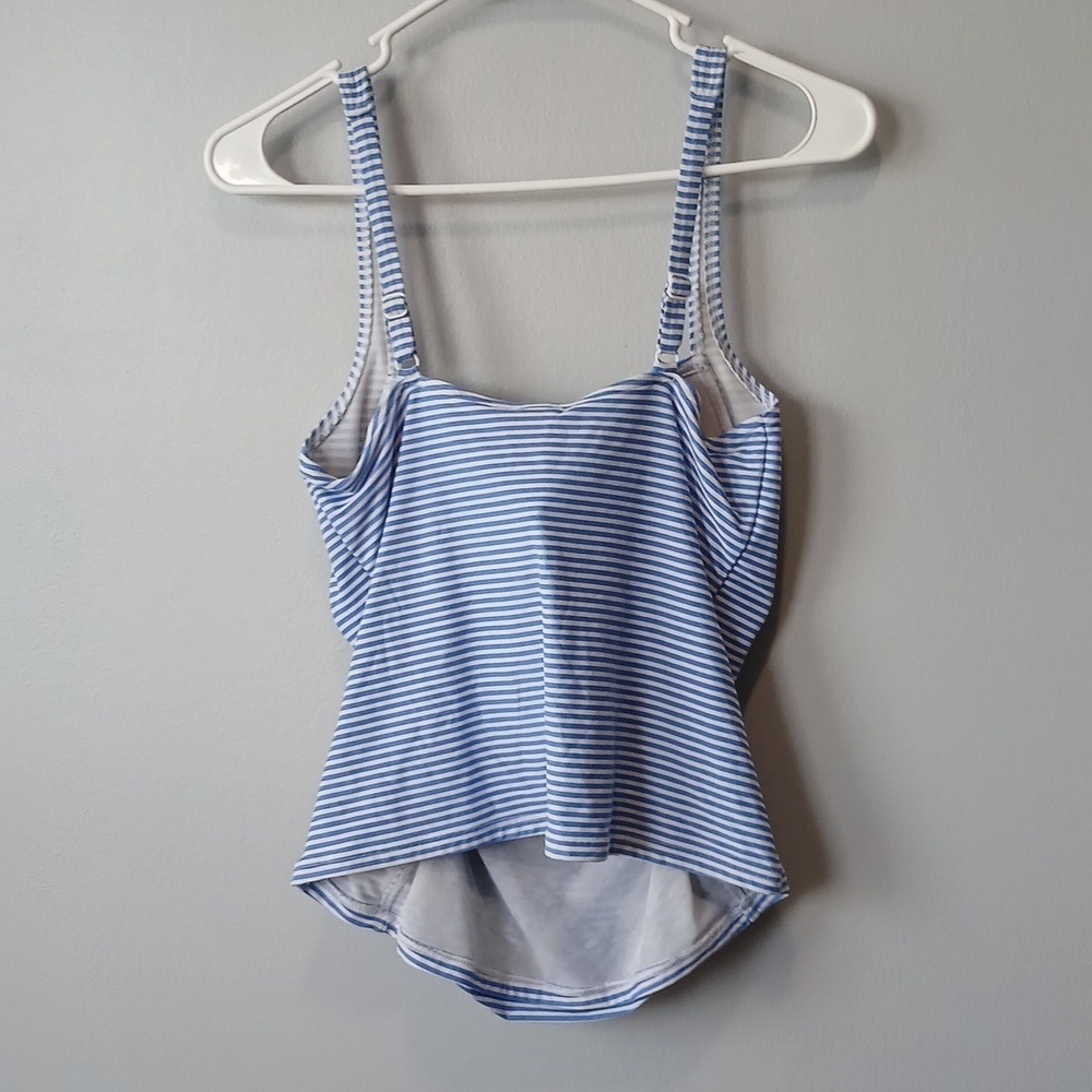 Niptuck Striped Tankini Top Womens 10 Nautical Summer Resortwear - Picture 4 of 4